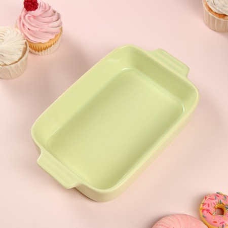Lazania baking form, ceramics, green, 25x15x4.5 cm, 1 variety, Iran-1