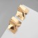Earrings Metal "Atmosphere" rhombus rumbled, color gold