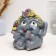 Pigger "elephant with a bow" 20x20x20cm, gray