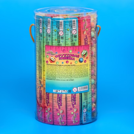 Chewing gum-marshmallow "Fruit ruler", in a blist, assorted, 12 g