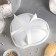 Form for mousse desserts and baking of the share “Small heart”, silicone, 17.5 × 4.7 cm, white color
