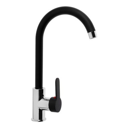 Kitchen mixer Zein Z3353, single -leaf, cartridge ceramics 35 mm, black/chrome-3