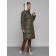Coat insulated winter female, size 44, khaki color