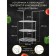 3-long grate with handles for a tandoor, tier diameter 20 cm, height 33 cm