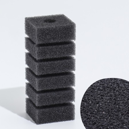 Rectangular sponge for the turbo filter No. 1, 4 x 4.5 x 11 cm, gray