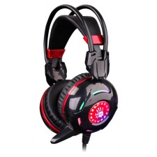 Headphones with A4Tech Bloody G300 Black/Red Microphone 2.2M Monitor Belief (G300 Black 10045