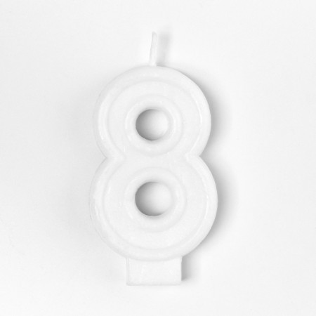 Candle for cake, number 8 "Happy Birthday".-2