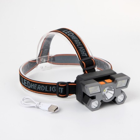 Battery -off flashlight, 1000 mAh, 5 watts, 3 LED, 4 modes, USB-2
