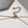Xuping pendant double, heart, white color in gold, 40 cm