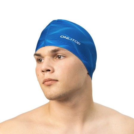 Шапочка для плавания взрослая ONLYTOP Swim, тканевая, обхват 54-60 см-2