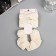 Hair set "Felicia" (elastic band 7 cm, 2 clamps 6.5 cm) style, milk