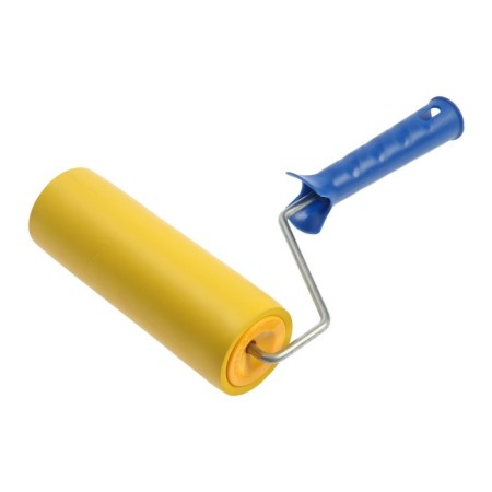 Roller of clamping tundra, rubber, 180 mm, handle d = 6 mm