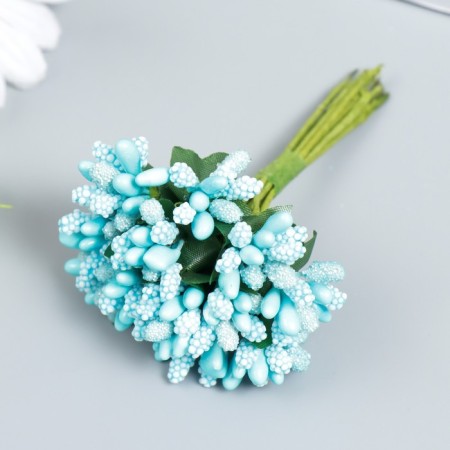 Flowers for decorating "inflorescence" Blue 1 bouquet = 12 colors 8.5 cm-1