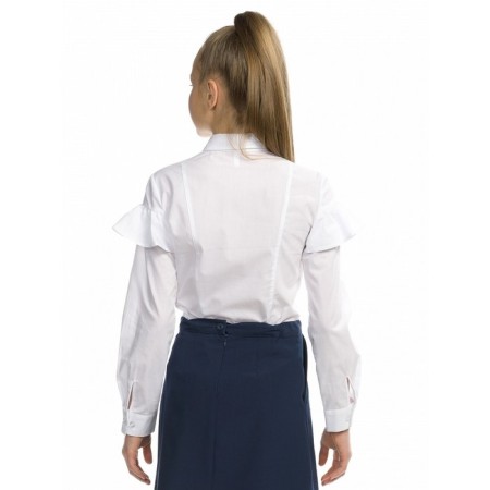 Blouse for girls, height 128 cm, white color-4