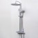 Shower system Wasserkraft A18801, tropical shower, thermostat, hand watering can, chrome