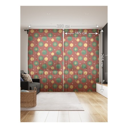 Photo "Christmas radiance", size 145x265 cm, 2 pcs-1