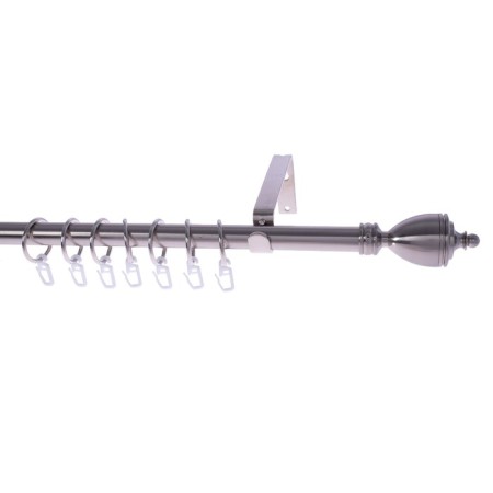 Telescopic cornice, 160-300 cm, tip "Ferge", color steel
