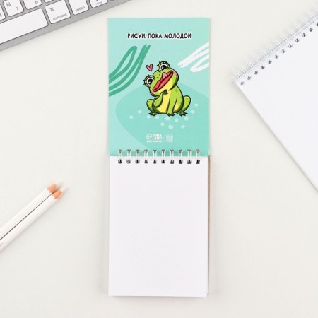 Sketchbook "Frog", A6, 40 sheets, 100 g/m-2