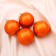 Set of balls plastic D-8 cm, 4 pcs "gloss" orange
