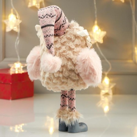 Interior doll "owl in a pink cap and in hetras" 40x10x18 cm-2