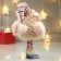 Interior doll "owl in a pink cap and in hetras" 40x10x18 cm