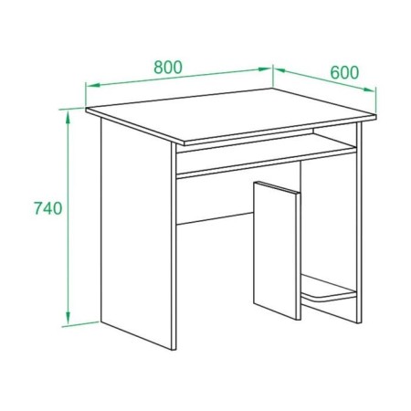 Computer table "KST 21.1", 800 × 600 × 740 mm, color Venge-2