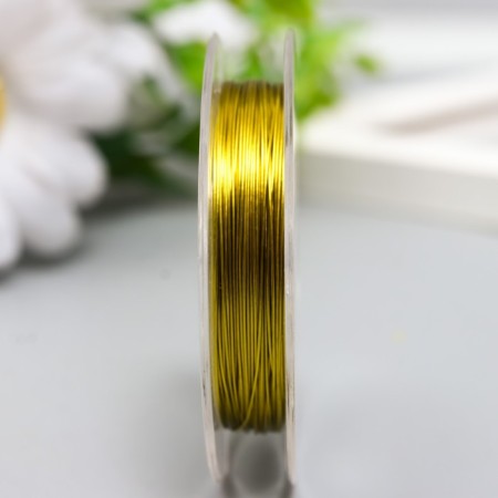 Biser wire d 0.3 mm, gold steering. 10 m-1