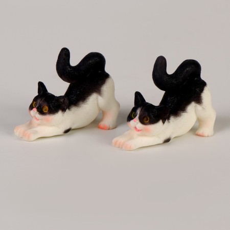 Miniature Puppet "Multi -colored cat", set 2 pcs., Size 1 pc. - 1.5 × 3.5 × 2.5 cm-1
