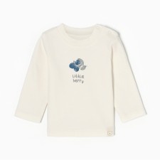 Футболка с дл. рукавом Крошка Я Little berry  р. 86-92, молочный