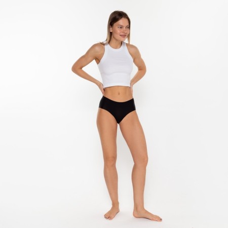 Panties female slips are seamless, black color, size 44 (s)-1