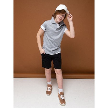 Shorts for the boy Pelican, height 152 cm, black color-1