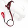 The ammunition set is soft, reflective, leash 120 x 2 cm, Osh 25-72 cm, red
