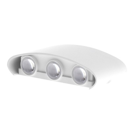 Facade lamp "Semosfer", FSD-070, 6 W, 3000K, 3 rays, IP65, 220 V, plastic, white 1008421-6