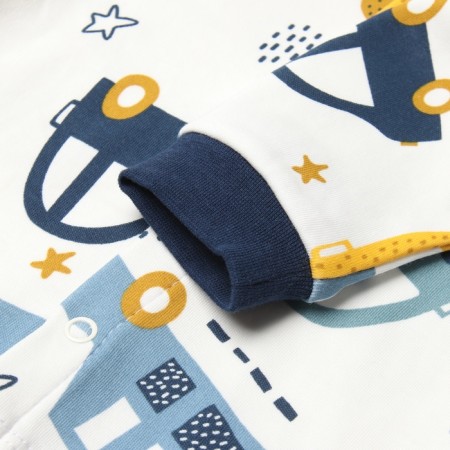 Nursery blouse, white color/cars, height 80 cm-2