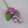 Decorative bouquet "rose" with brilliance, 5x9 cm, lilac