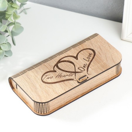 Casket "hearts" 17x8.5x3 cm
