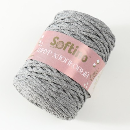 Knitting cord without a core 70% cotton, 30% polyester width 3mm 100m/160 ± 10g (107) mix-2