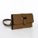 Bag-clate on magnet, long belt, beige color