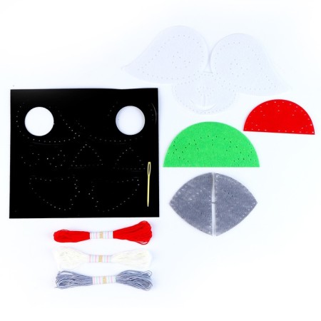 Fetra pillow, raccoon sewing set, 25x25 cm-5