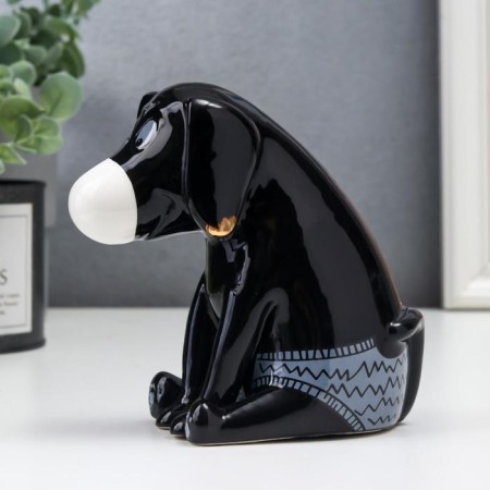 Souvenir Ceramics "Pyosik in panties" Black 11x6.7x12.6 cm-1