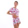Female homemade set (T -shirt/shorts), pink color, size 46 (m)
