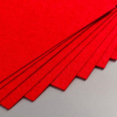 Soft felt 1 mm "red" set 10 sheets format A4-3