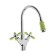 Everest Kitchen Comer B58-071E, two-wound, high spout, nut, chrome/green