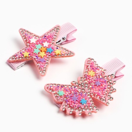 Hair clip, butterfly, star, 2 pcs, 5.5 cm, cats aristocrats-2