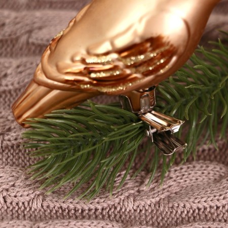 Christmas tree decoration "Vorozhushki" (set 2 pcs) 9x4 cm, brown-1