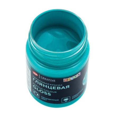 Acrylic glossy paint 50 ml, ZHK Decola, Aquamarin, 2928541-3