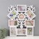 Photo frame plastic in 9 photos 10x10, 10x15 cm "Patterns" white 54x49 cm