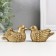 NECSK Polystone Bronze "Ducks-Mandarinki" set 2 pcs 3.5x5x33 cm