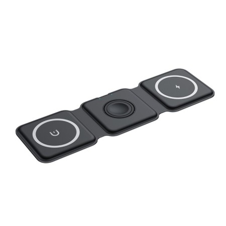 Wireless charger 3 in 1 A07, 15 W, support magsafe, folding, black