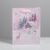 Package Craft vertical “House on the edge”, MS 18 x 23 x 10 cm, New Year